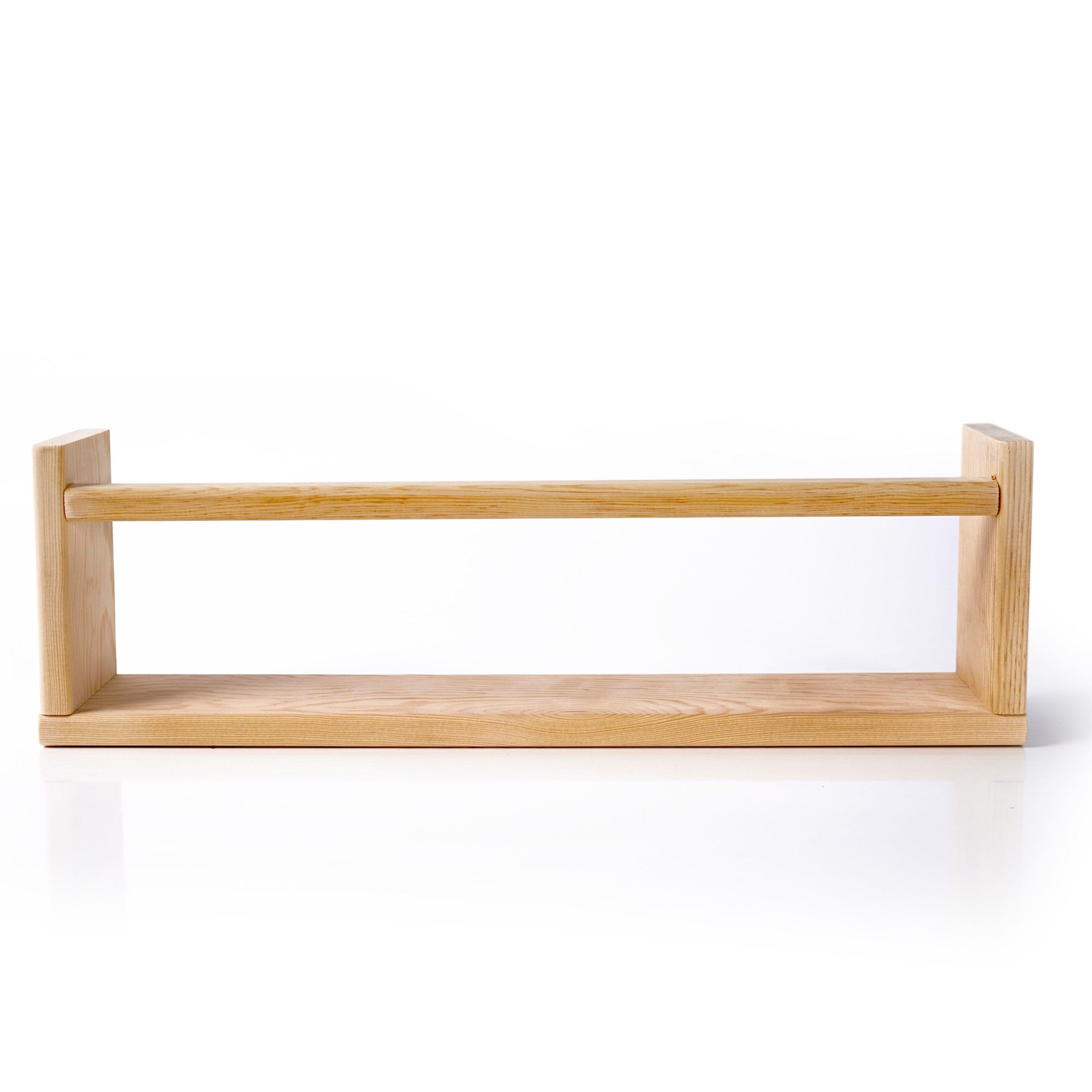 Seinähylly Valento Furniture massiivipuuta, 50x15x8cm, tammi