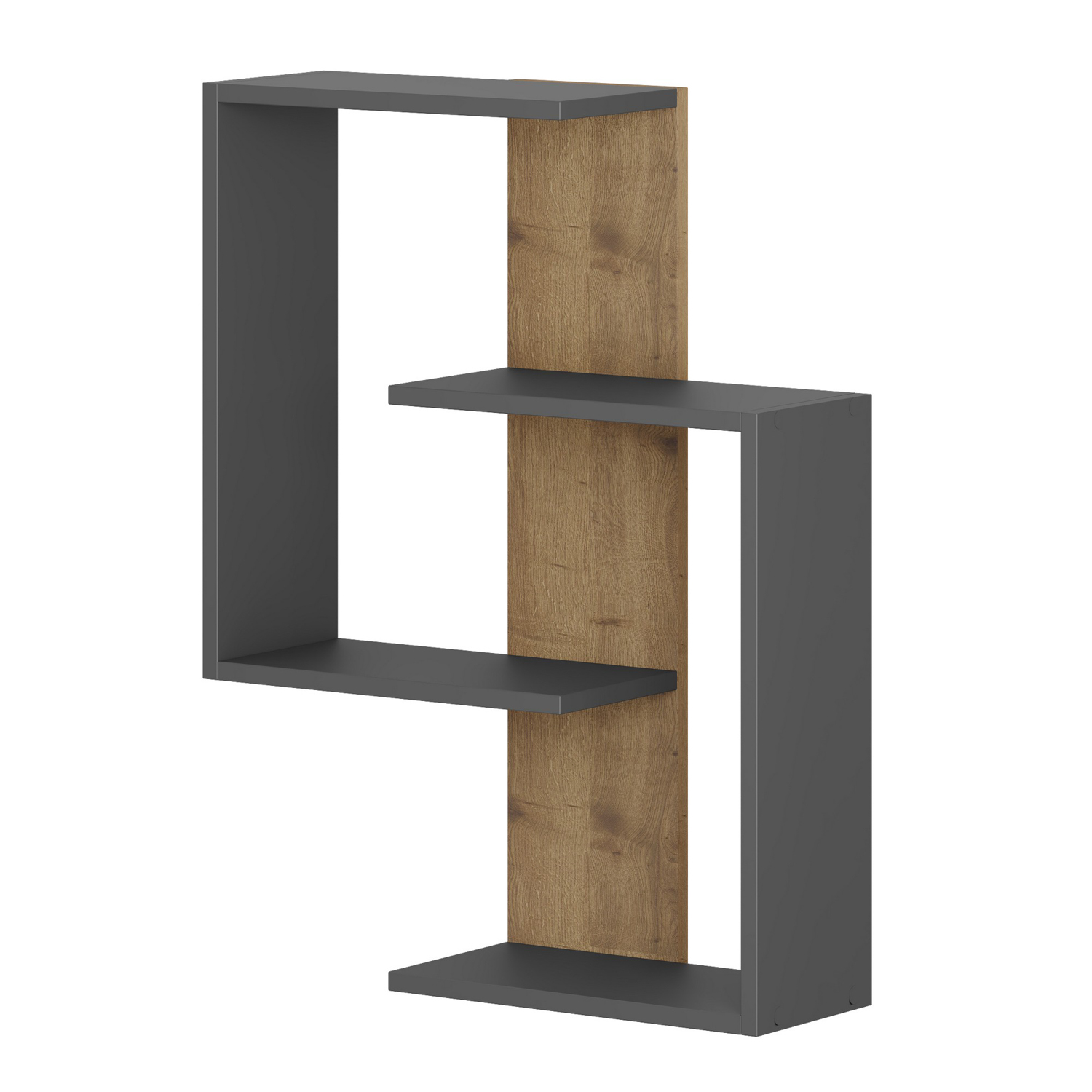 Seinähylly Valento Furniture Paranoid, antrasiitti/tammi