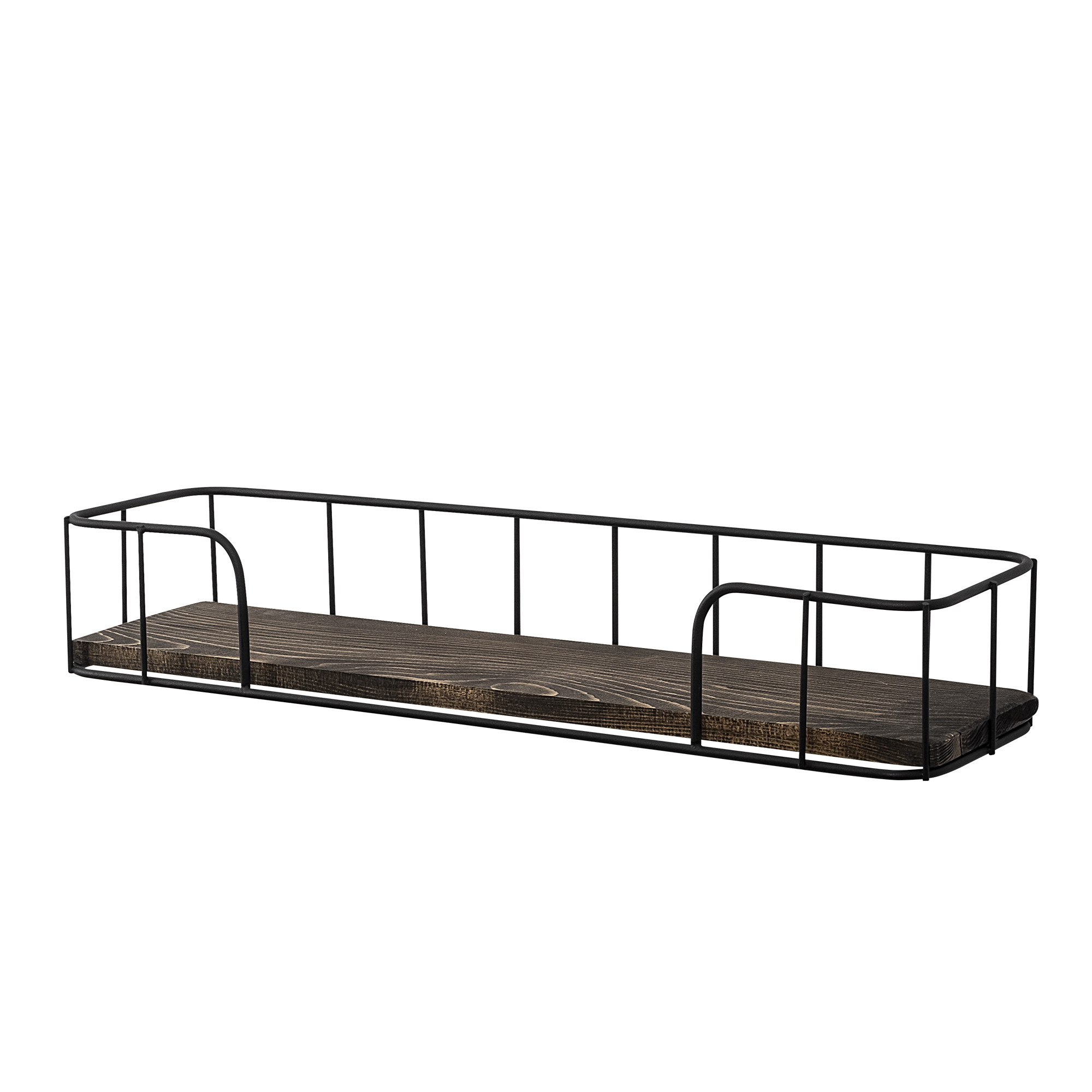 Seinähylly Valento Furniture Syringa, leveys 60cm, tummanruskea/musta