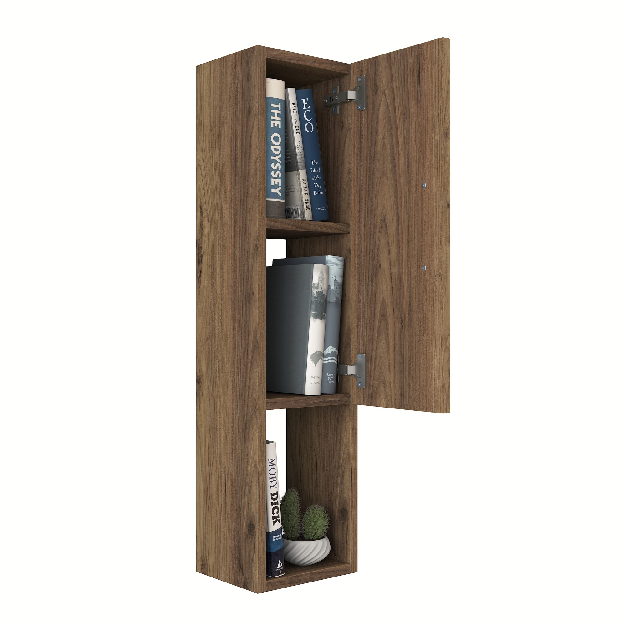 Seinäkaappi Valento Furniture E2-223, 22.1x90cm, tummanruskea