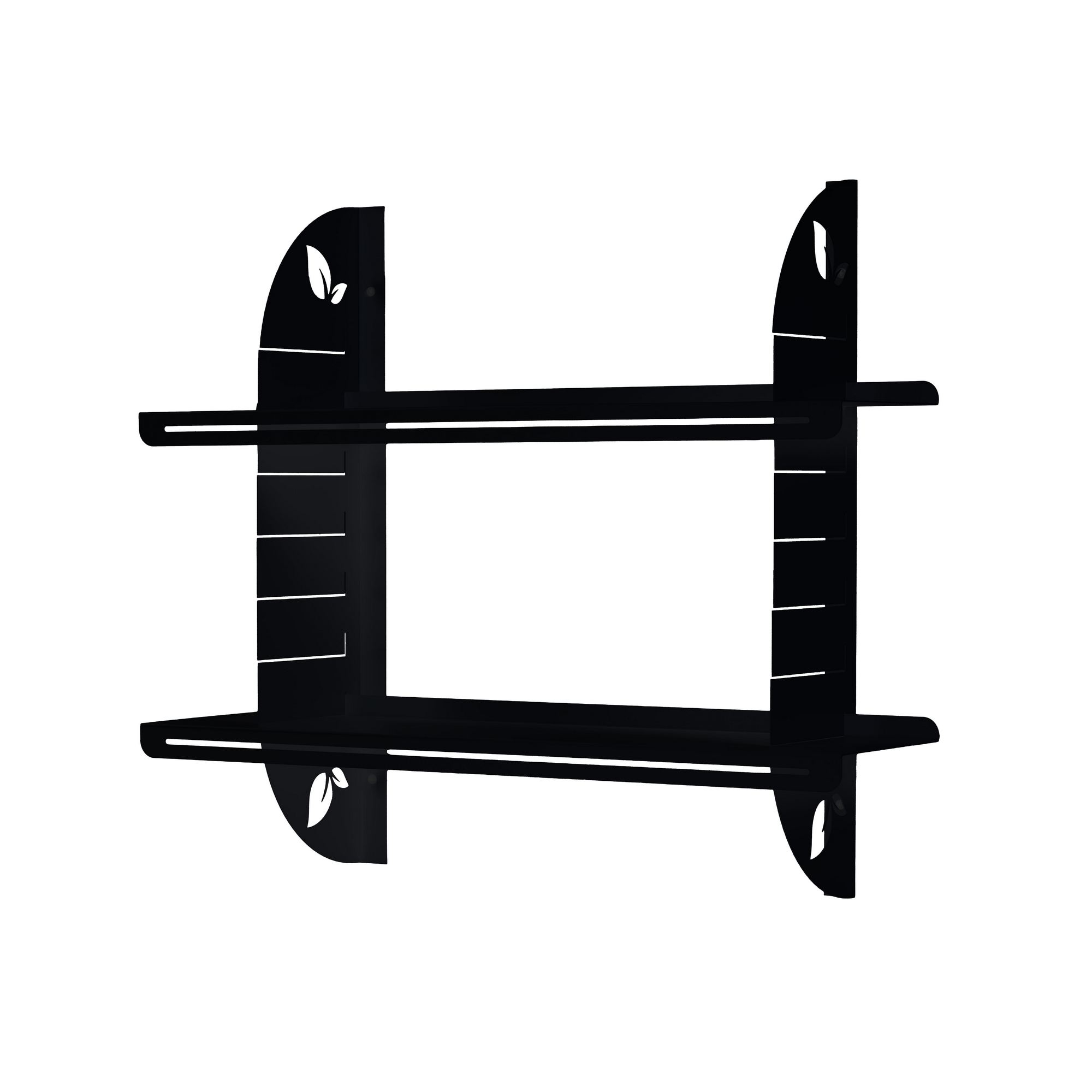 Seinähylly Valento Furniture Vlnt126Syh, 70x60cm, metalli, musta