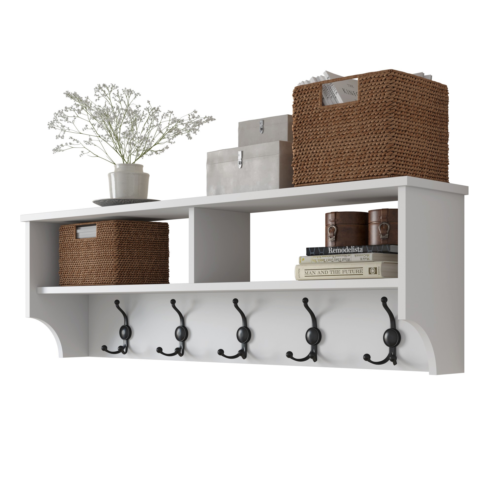 Seinänaulakko Valento Furniture P2-439, leveys 120cm, valkoinen