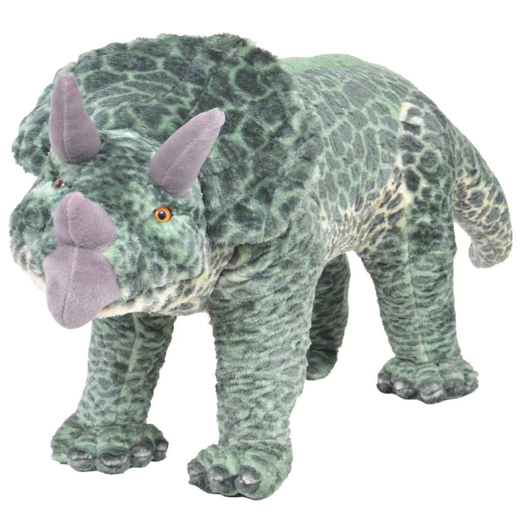 Seisova leludinosaurus Triceratops XXL plyysi vihreä