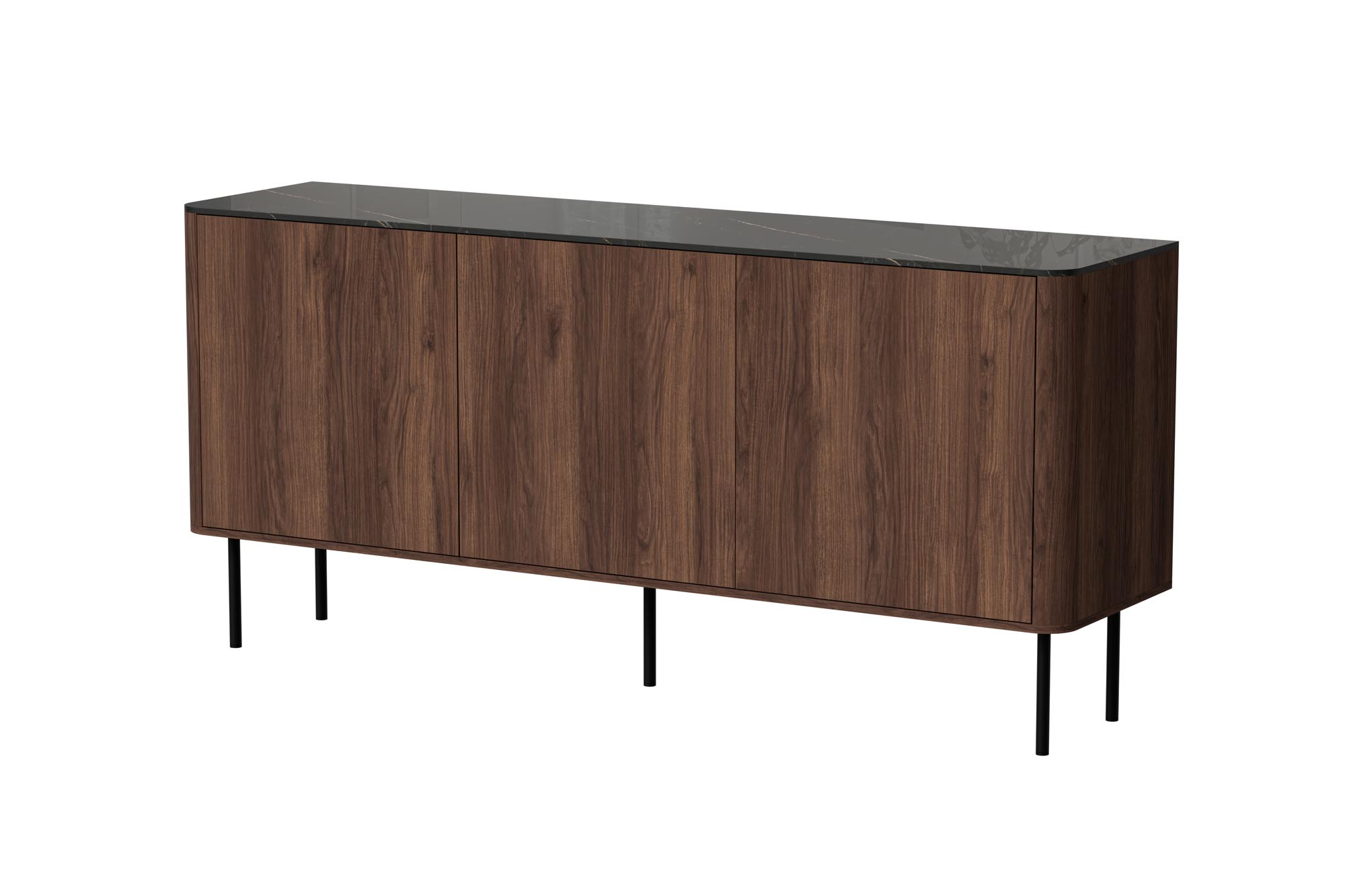 Senkki Halmar SOLANO, 160x77cm, tummanruskea/musta marmorikuvio