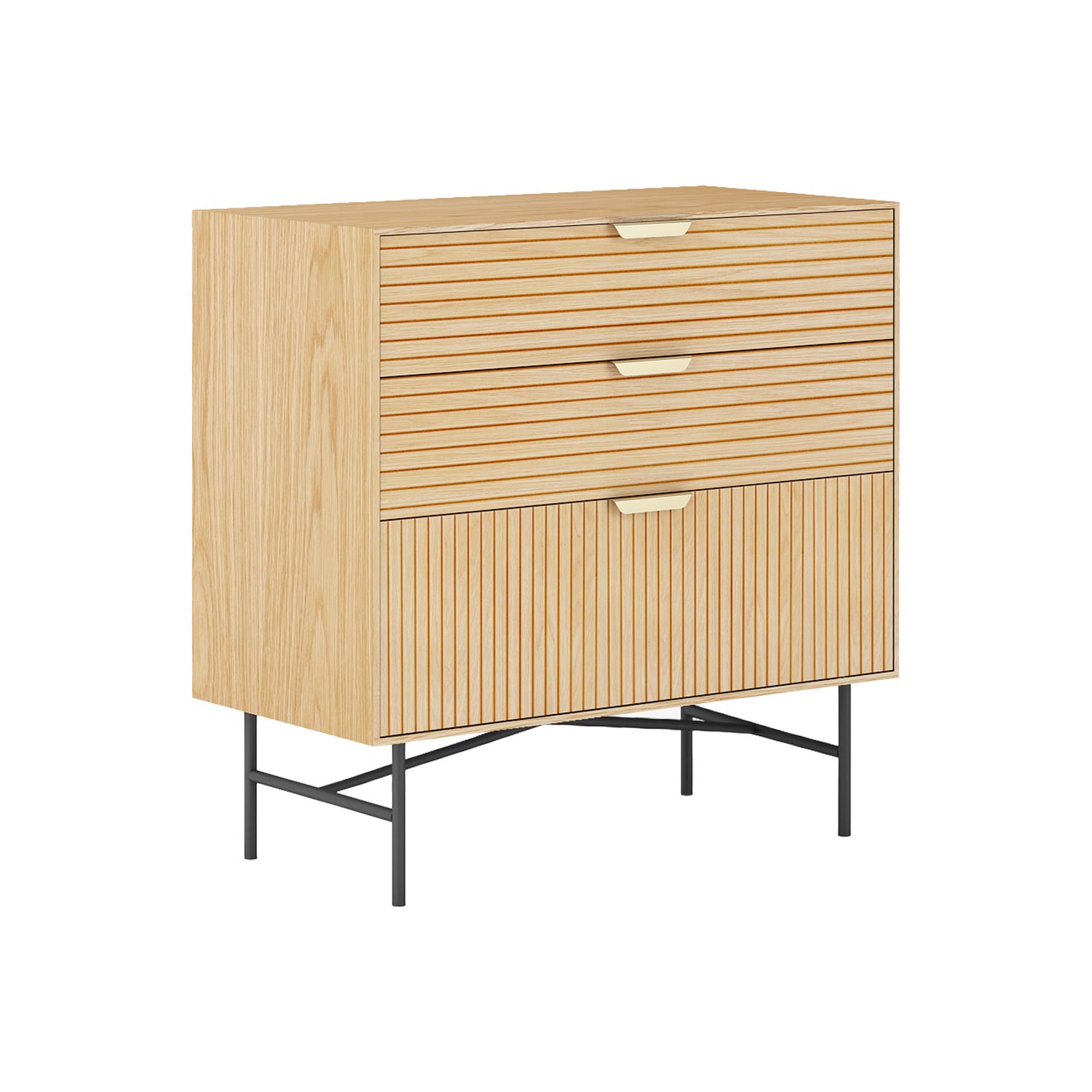 Sivukaappi Home4You Bassel 80x40x80cm, Beige