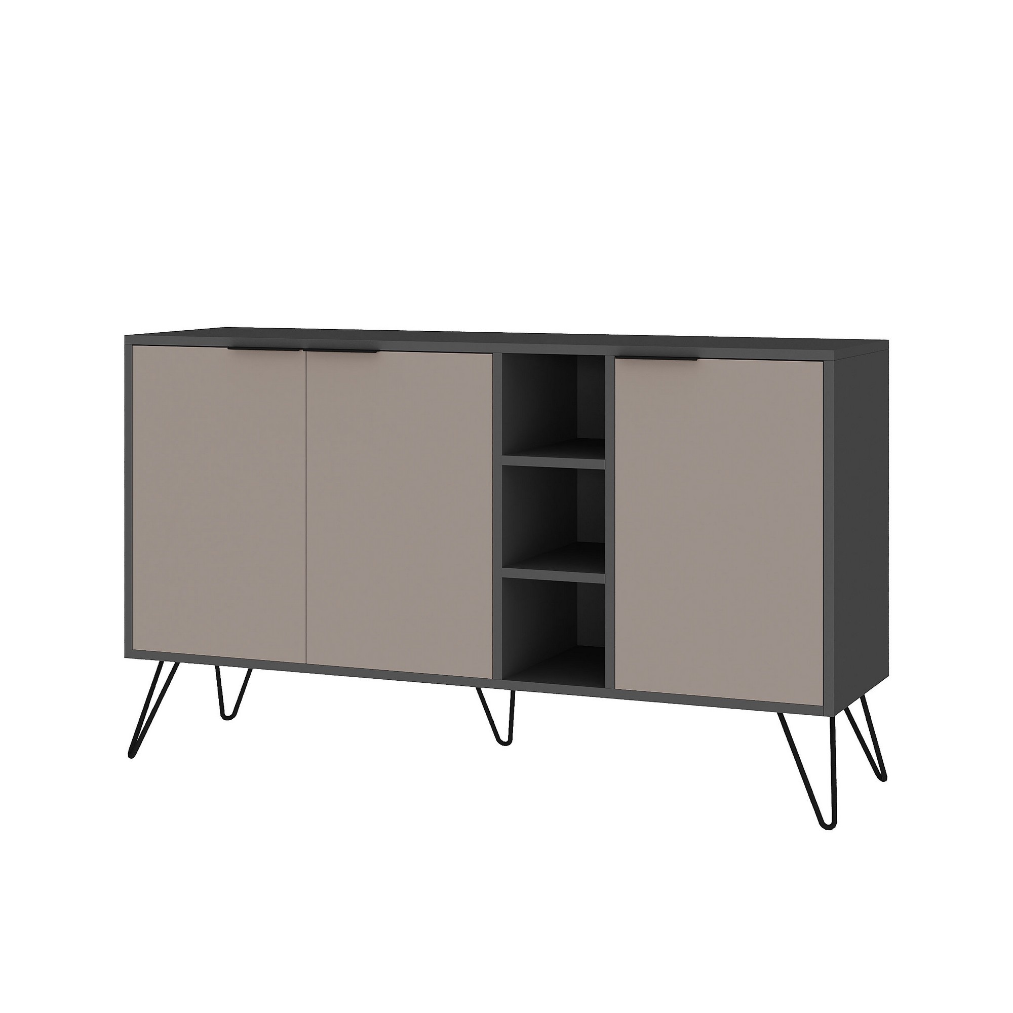 Sivukaappi Valento Furniture Clara, harmaa/beige