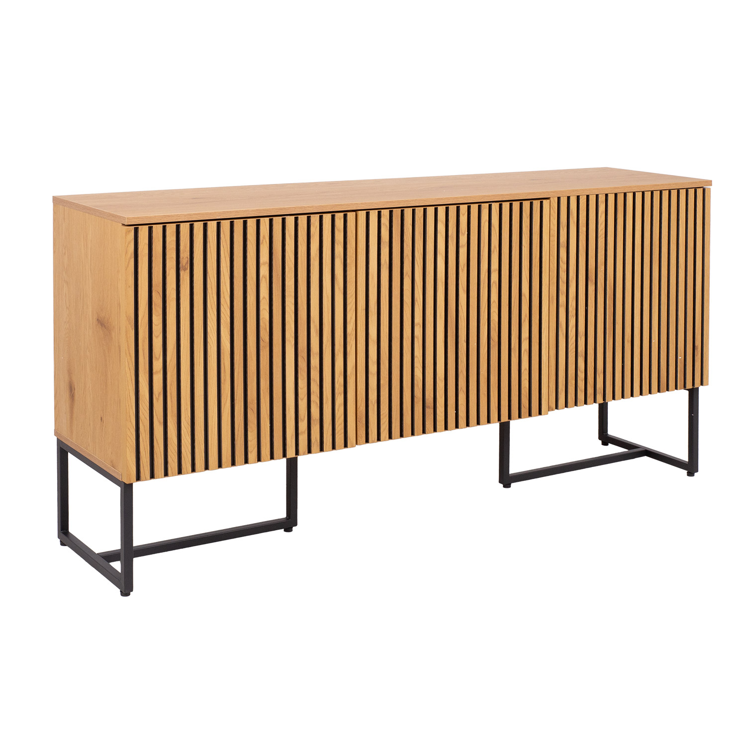 Sivukaappi Home4You Hampton, 160x40x80cm, Ruskea