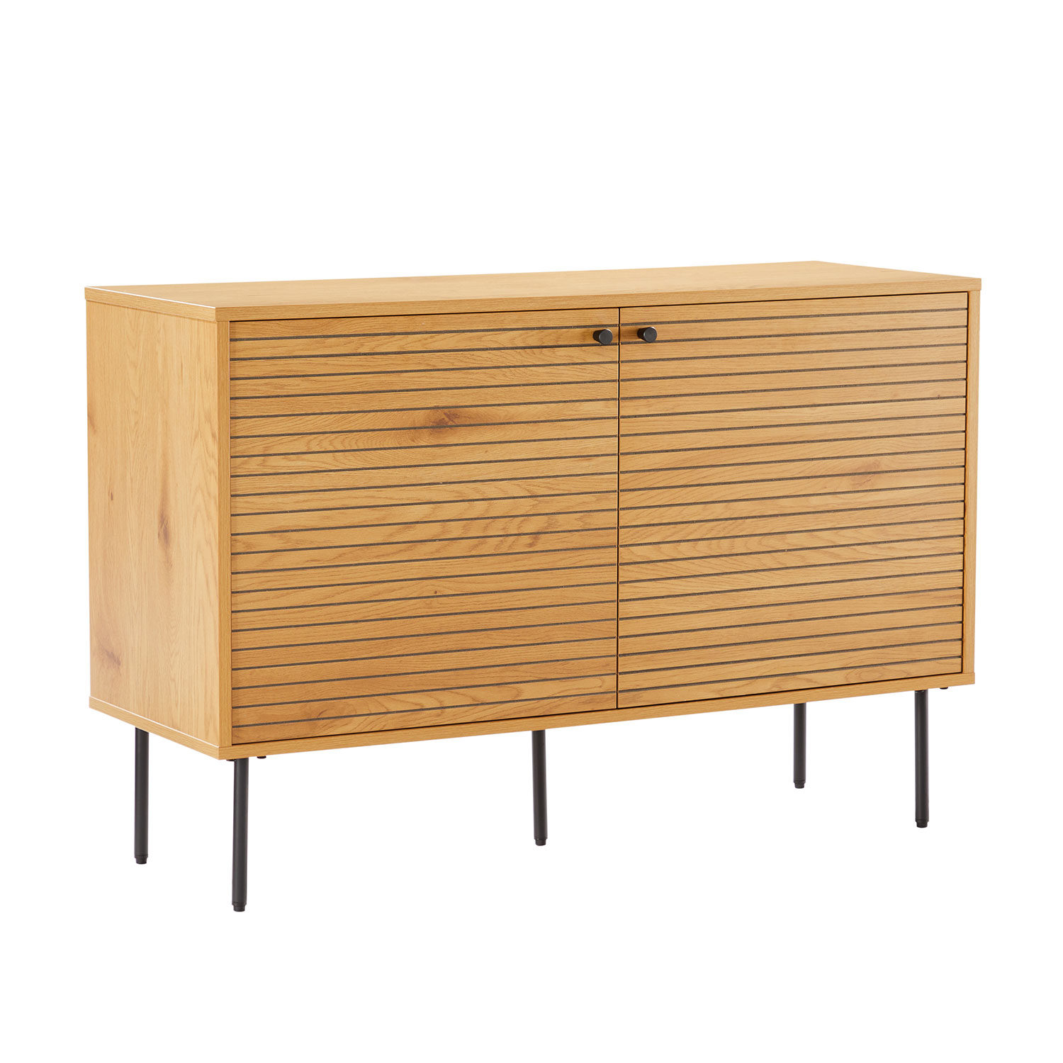 Sivukaappi Home4You Line, 110x40x74cm, Melamiini Tammen Kuorilla, Ruskea