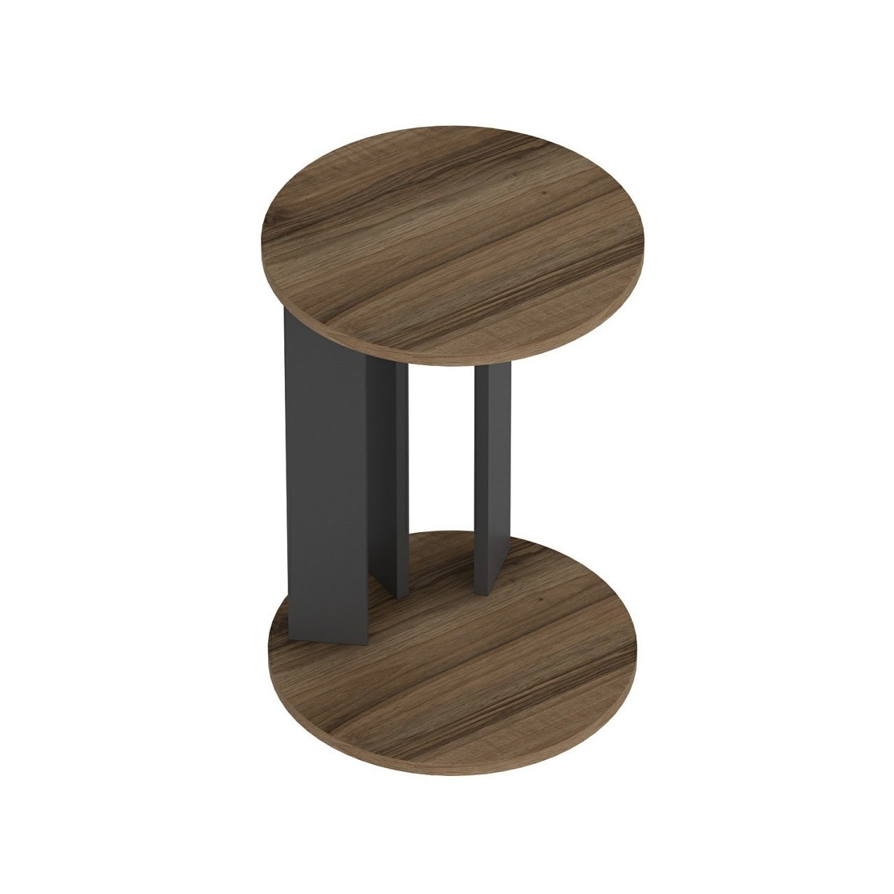 Sivupöytä Valento Furniture Ema, 34x34cm, Pähkinä/Antrasiitti