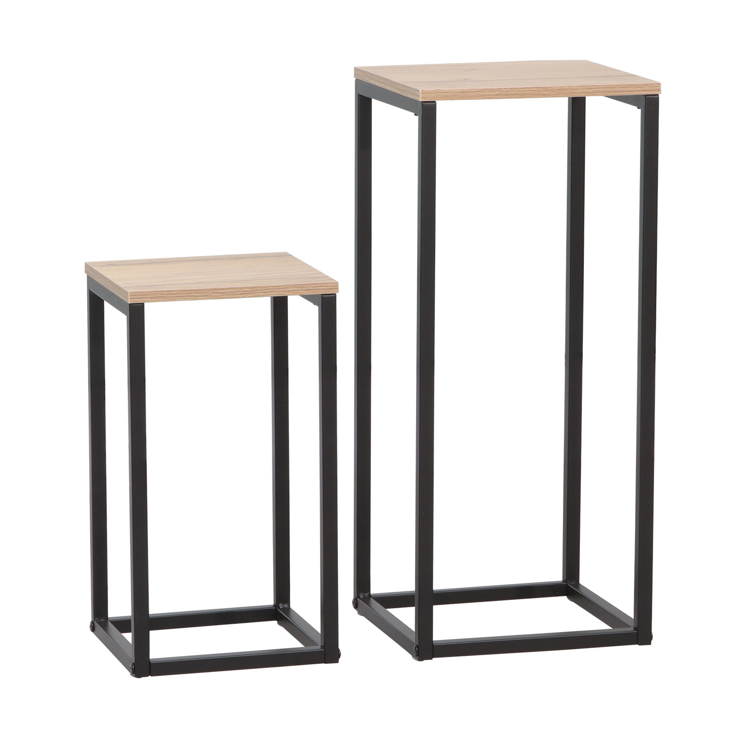 Sivupöytä Home4You Hannes, 2Kpl Setti, 26x26x60cm, 22x22x40cm, Rustiikkinen Melamiini