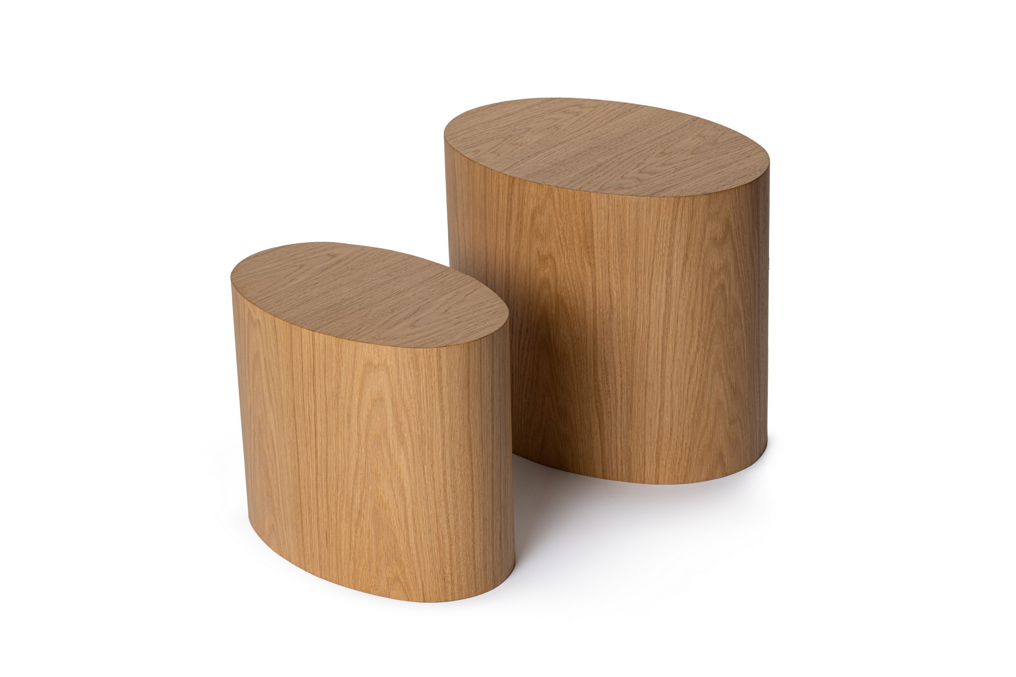 Sivupöytäsetti Valento Furniture Elipse, tammipuu, 2-osainen