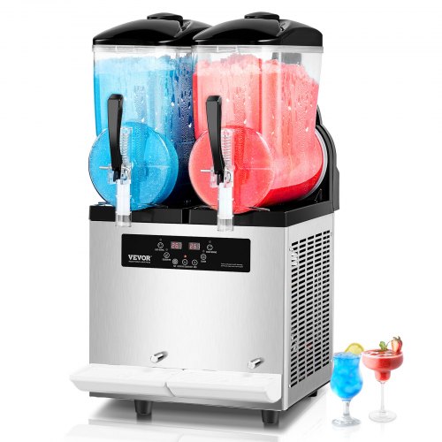 Slush-jäähilejuomakone North Craft XN240B, 2x12L, ruostumaton teräs, hopea