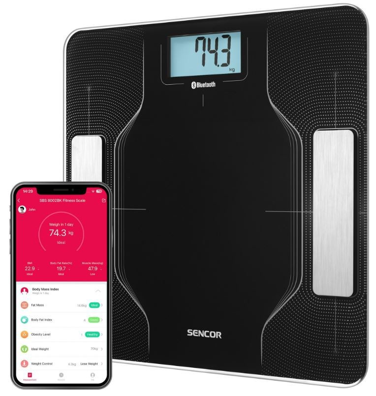 Henkilövaaka Sencor SBS8002BL, Bluetooth