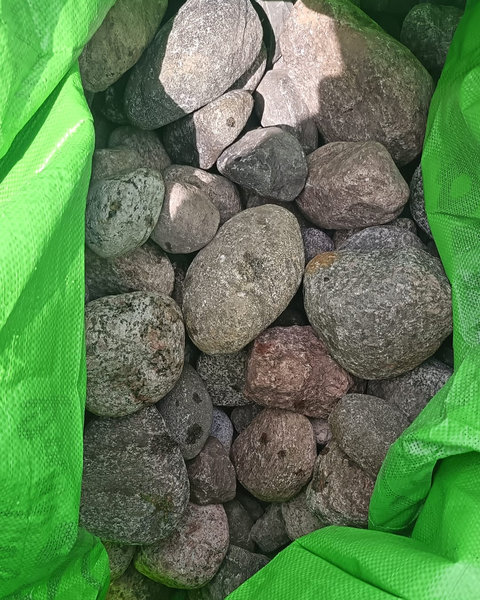 Purkuaarre Sortera ROUE, sekalainen suursäkki mukulakiviä, säkki 1