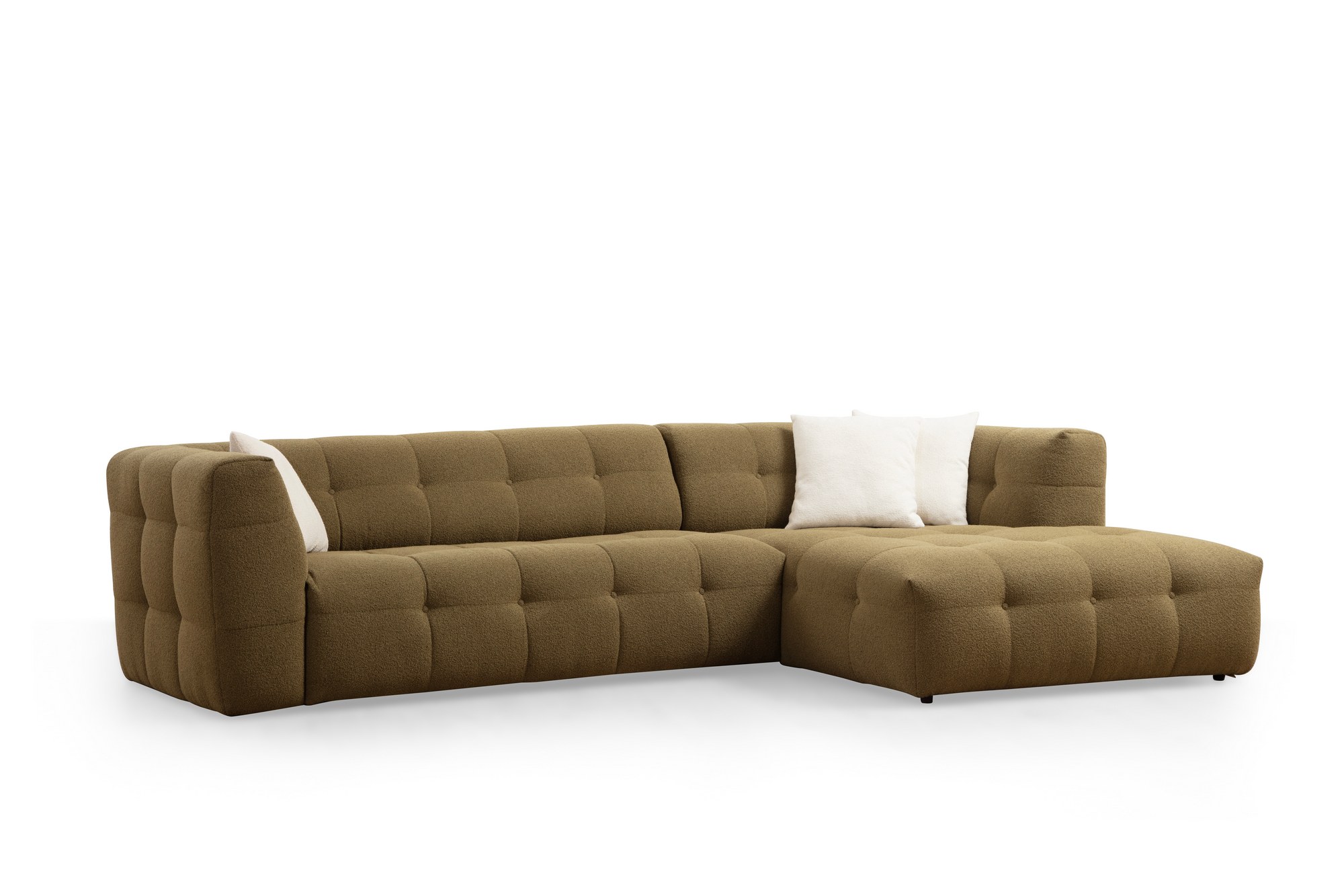 Sohva Valento Furniture Cady, 3-istuttava, 300x150cm, Oikea, Khaki