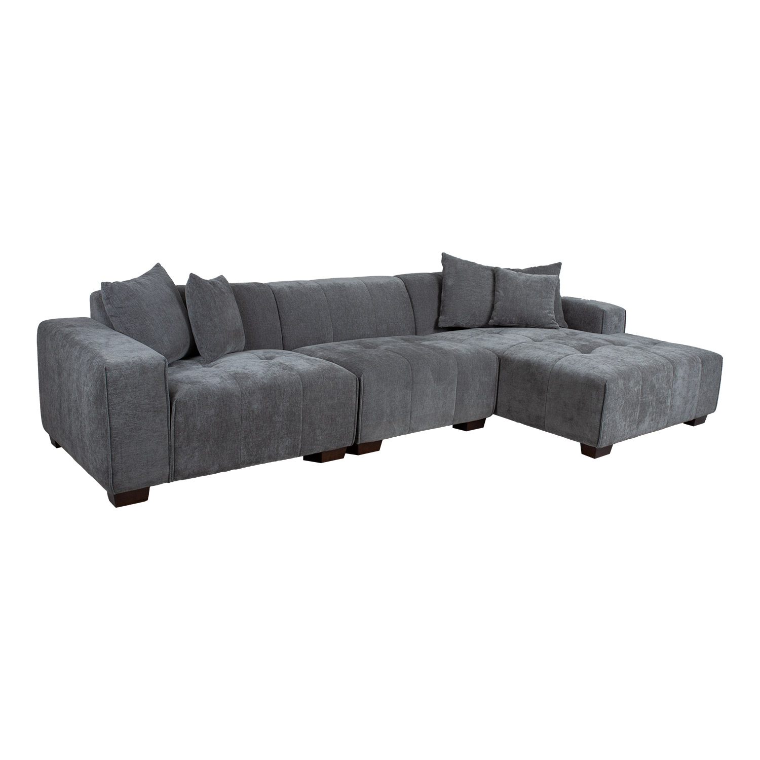 Sohva Home4You Dahlia Rc, 322x96/162x74 cm, Harmaa