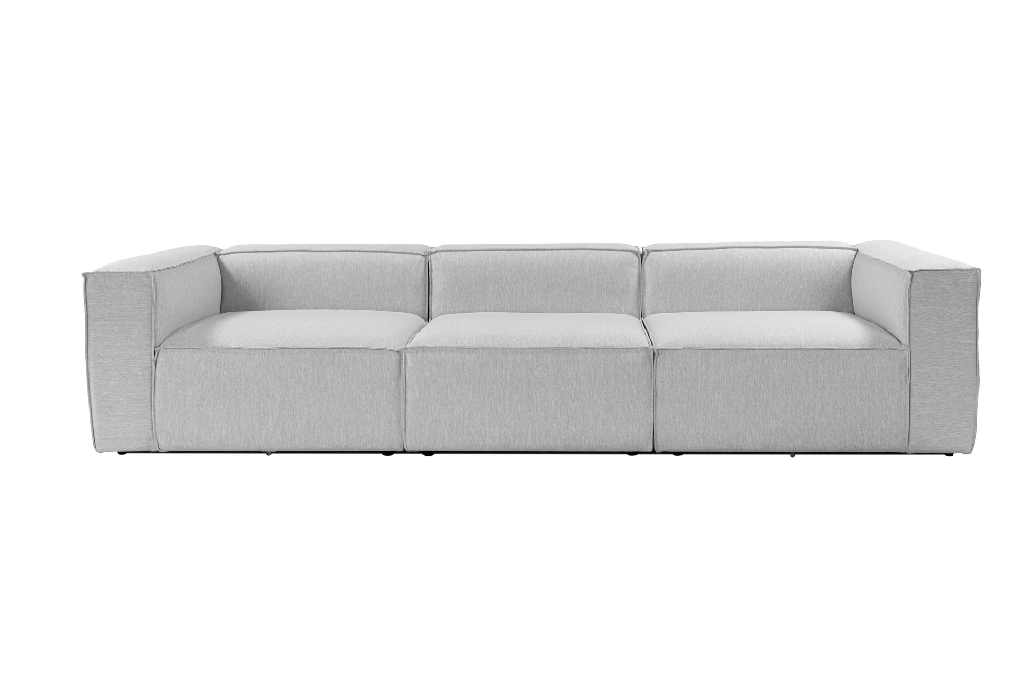 Sohva Valento Furniture Fora, 296x66cm, 3-istuttava, Vaaleanharmaa