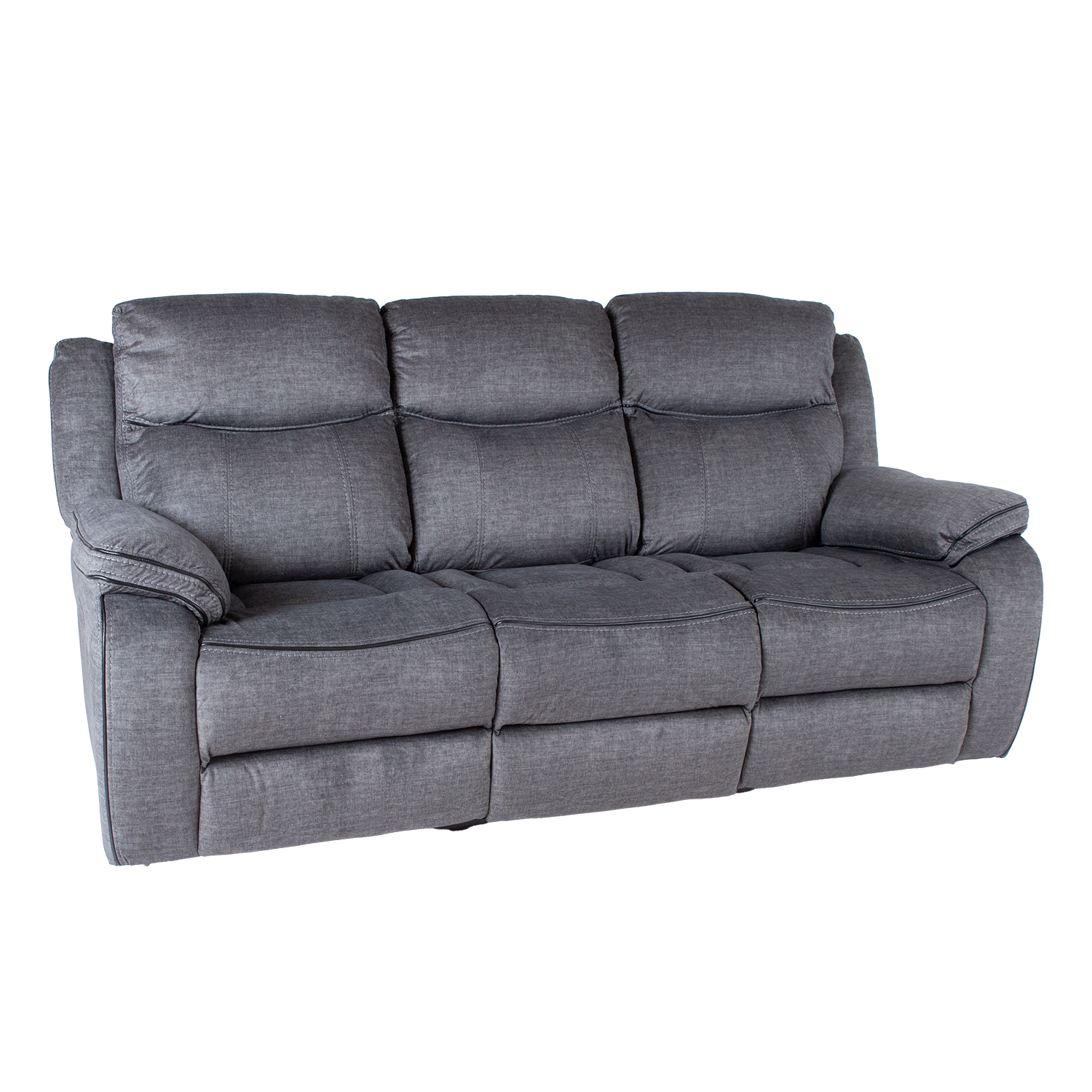 Sohva Home4You Gentry, 210x98x104cm, 3-Istuttava, Harmaa