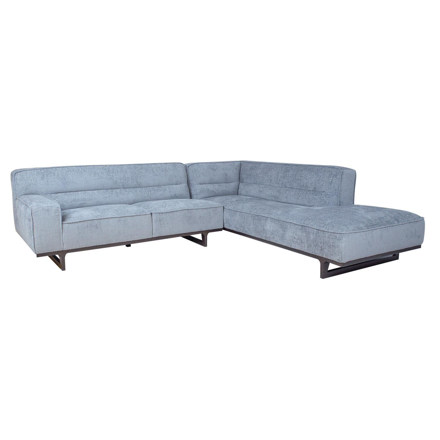 Sohva Home4You Hasso Rc, 272x95/240x79cm, Hopeanharmaa