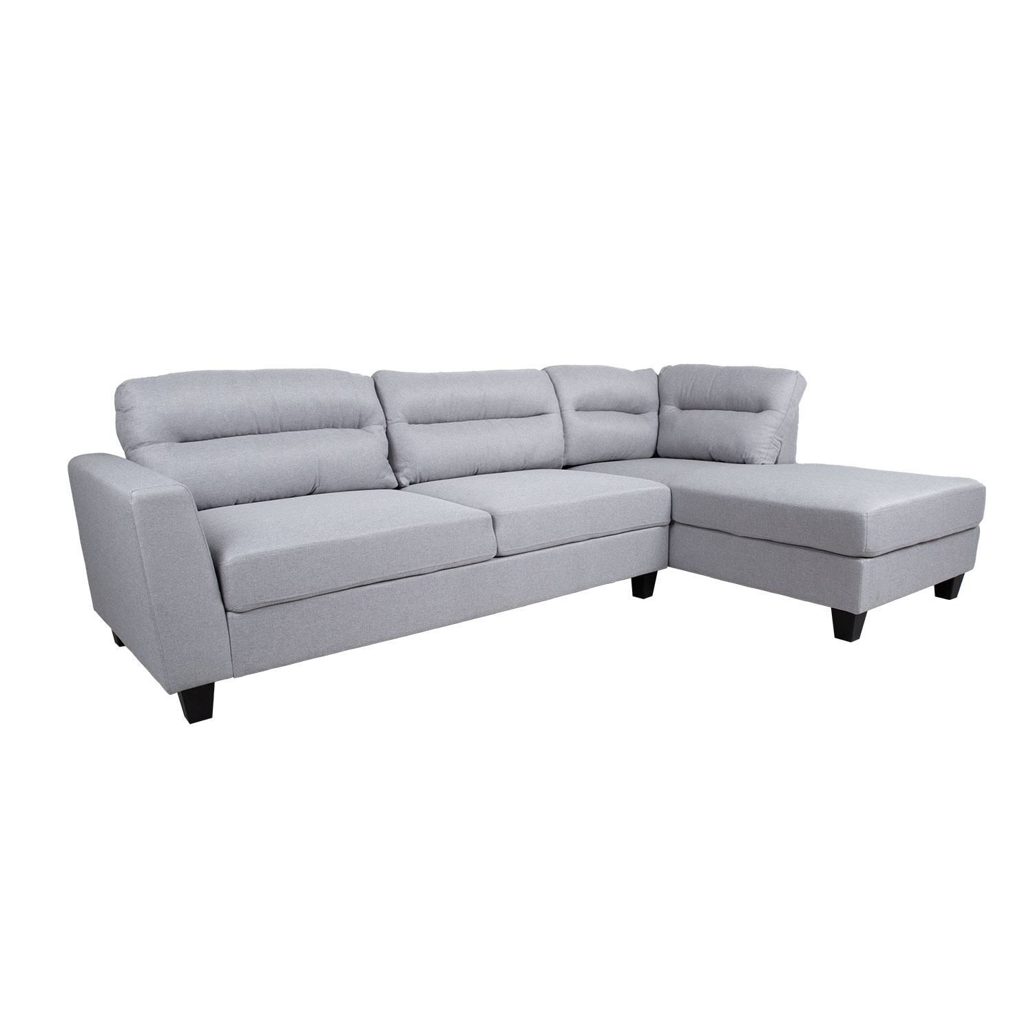 Sohva Home4You Helsinki Rc, 268x83/158x88 cm, Vaaleanharmaa