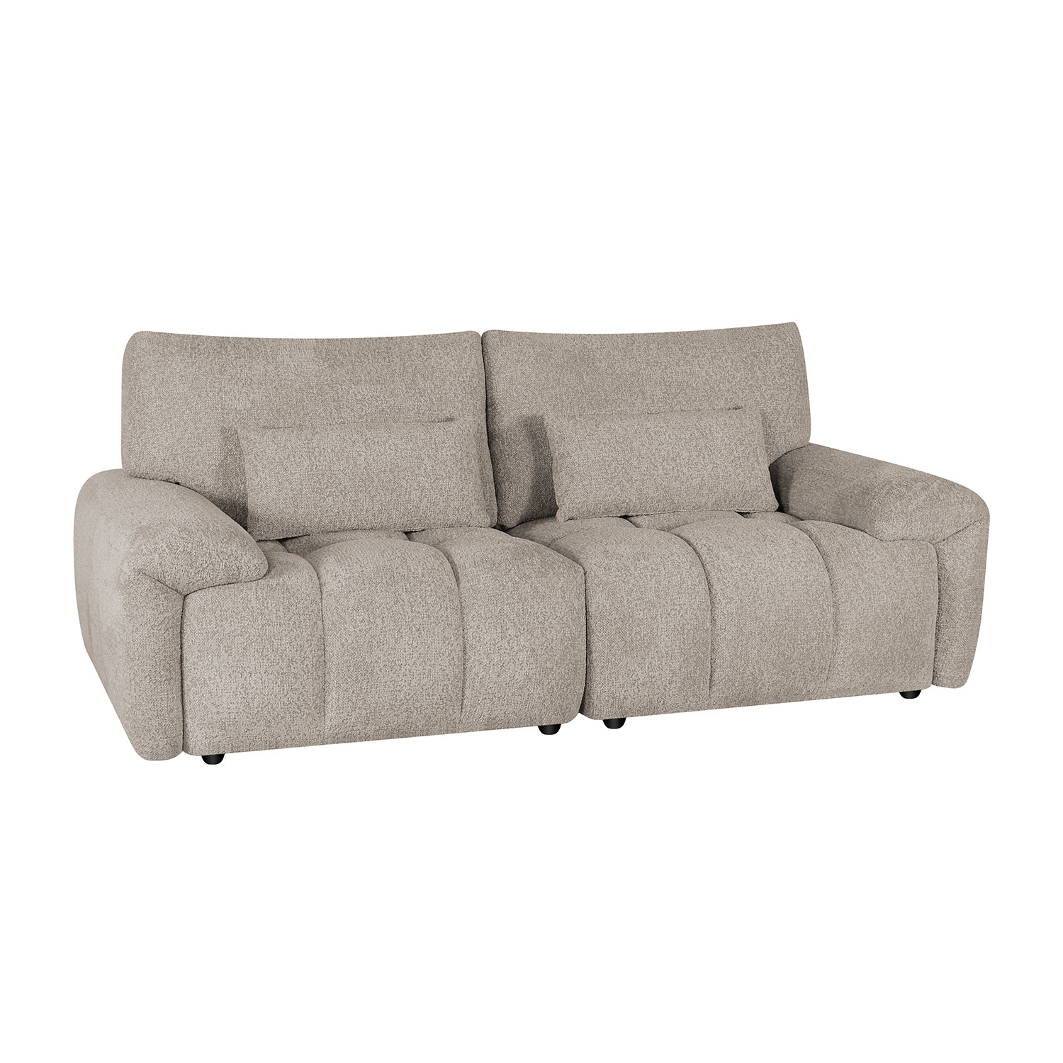 Sohva Home4You Barbara, 2,5-istuttava, leveys 210cm, vaaleanharmaa