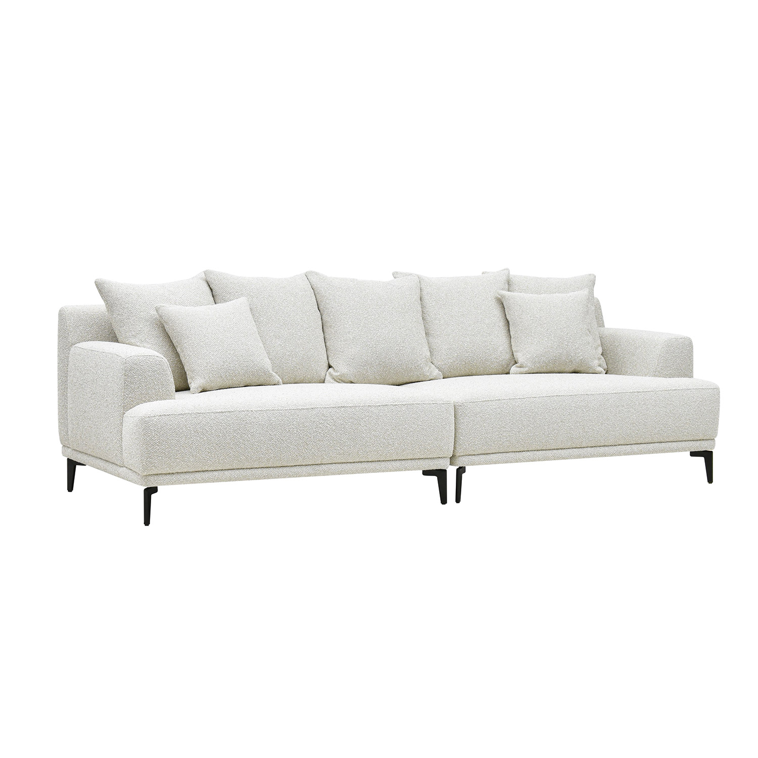 Sohva Home4You Magnolia 4-Istuttava, 264x96cm, Beige