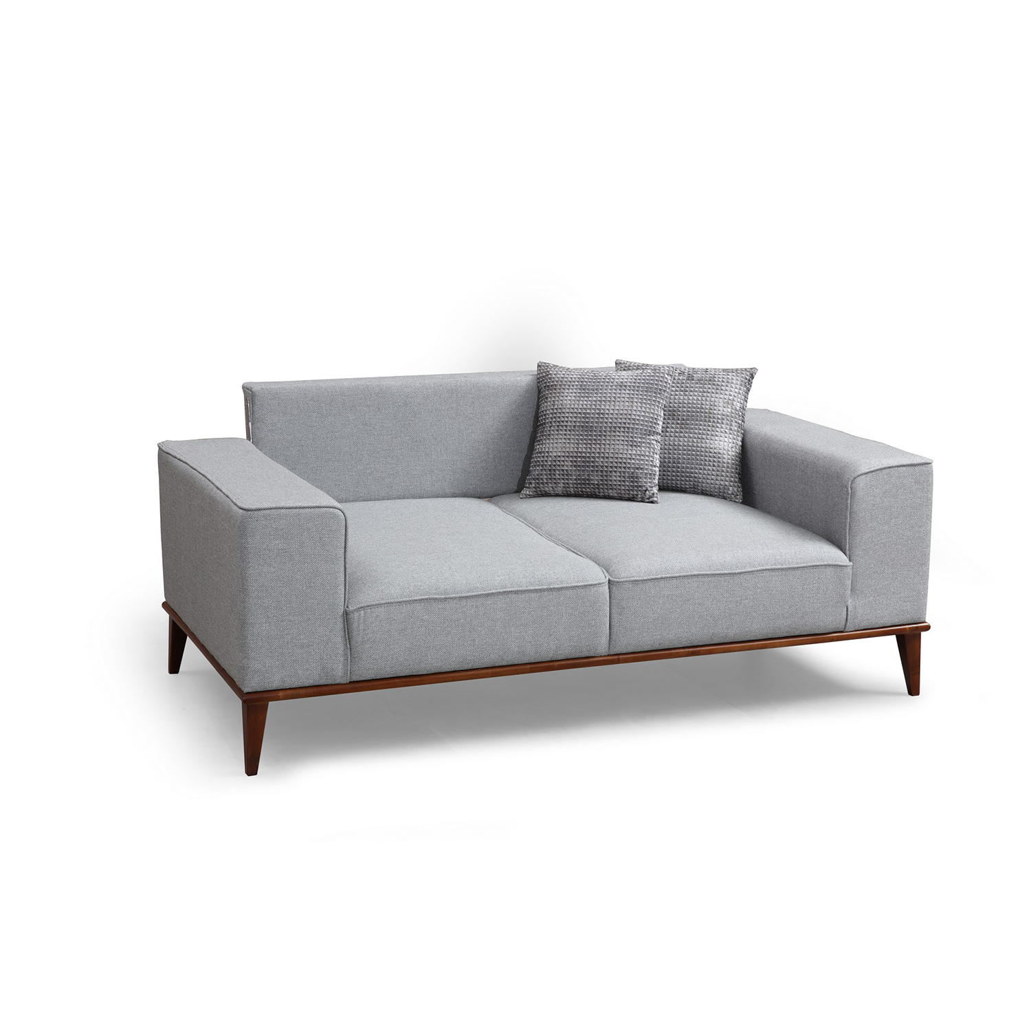 Sohva Valento Furniture Montana, 2-istuttava, vaaleanharmaa
