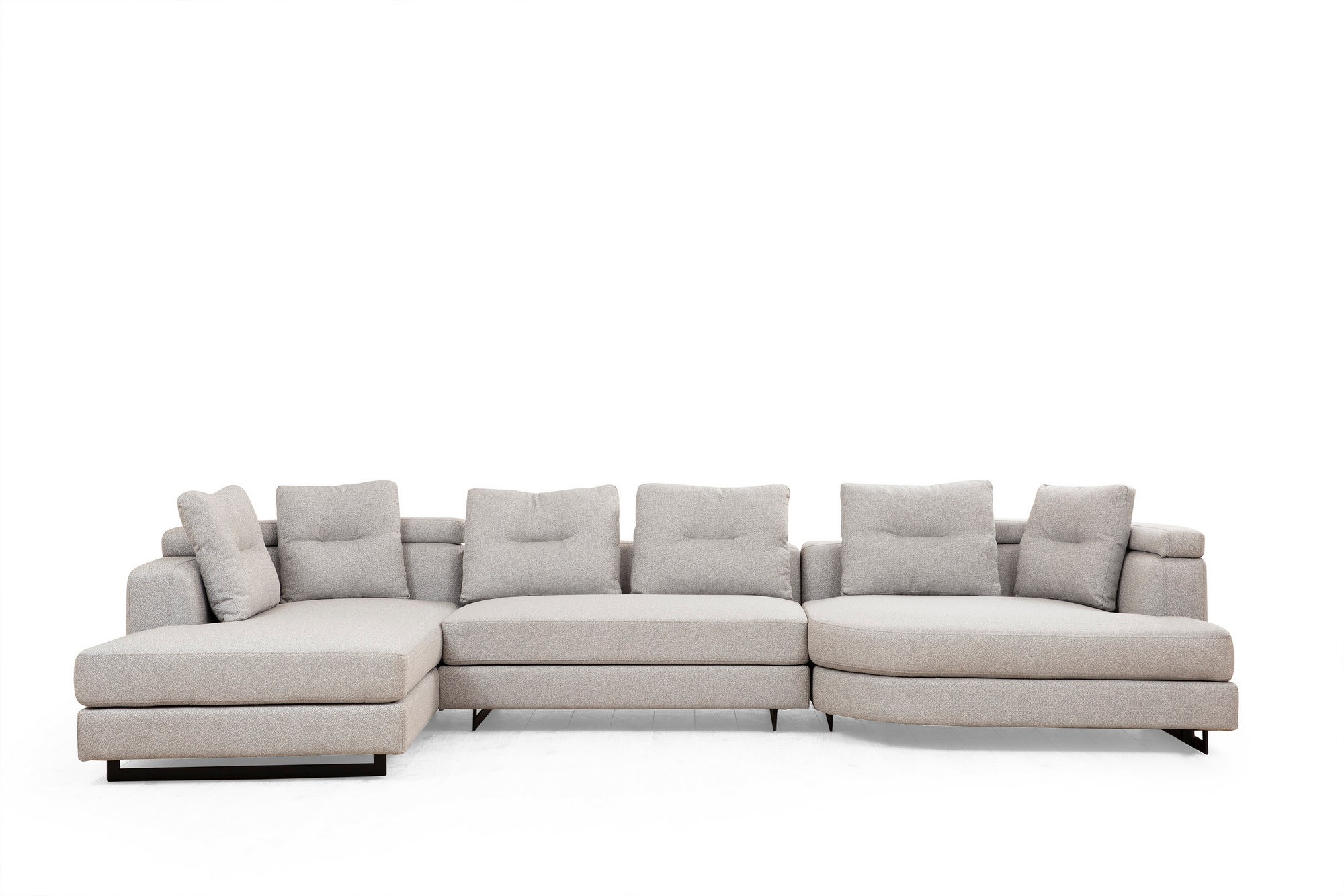 Kulmasohva Valento Furniture Padova Corner-2-Left, 100x70cm, Vaaleanharmaa