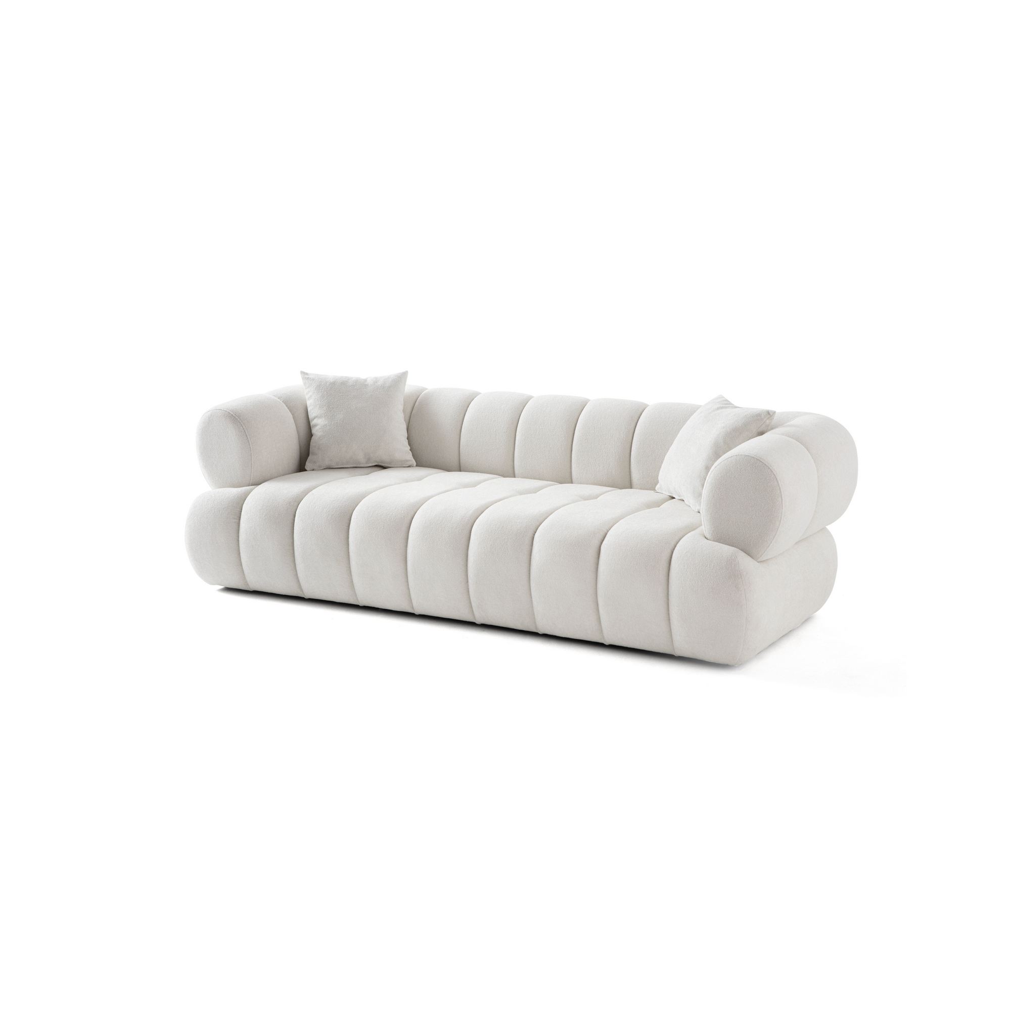 Sohva Valento Furniture Petra, 230x70cm, 3-istuttava, valkoinen