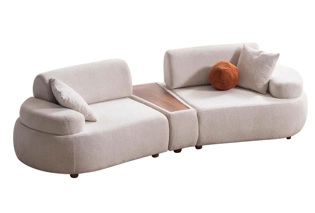 Olohuoneen kalusteryhmä Valento Furniture Rio, 252+47cm, Cream