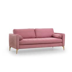 Sohva Valento Furniture Rome, 3-istuttava, 215x90cm, Dusty Rose