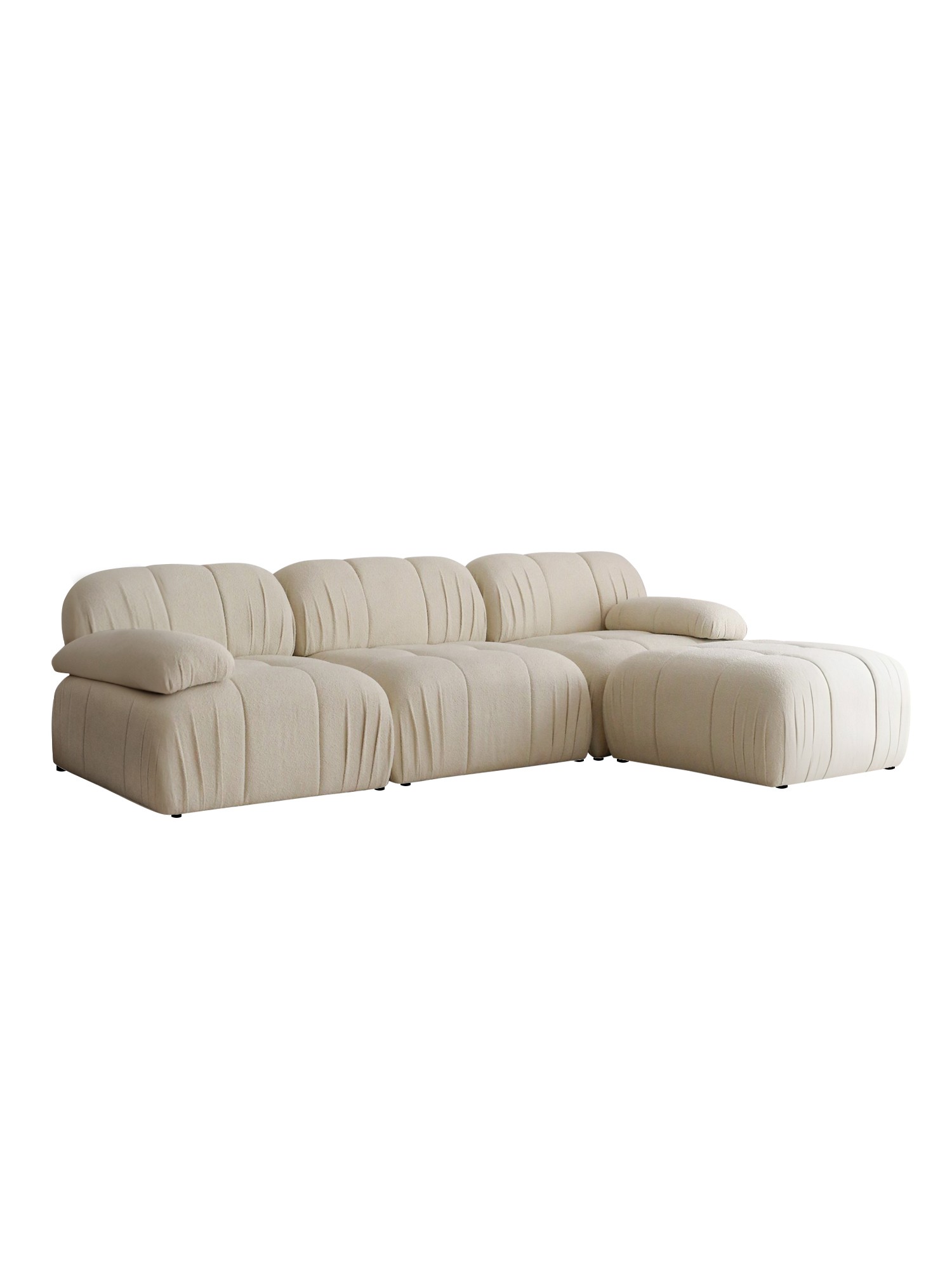 Kulmasohva Valento Furniture Soli, 267x149cm, istuinsyvyys 60cm, valkoinen