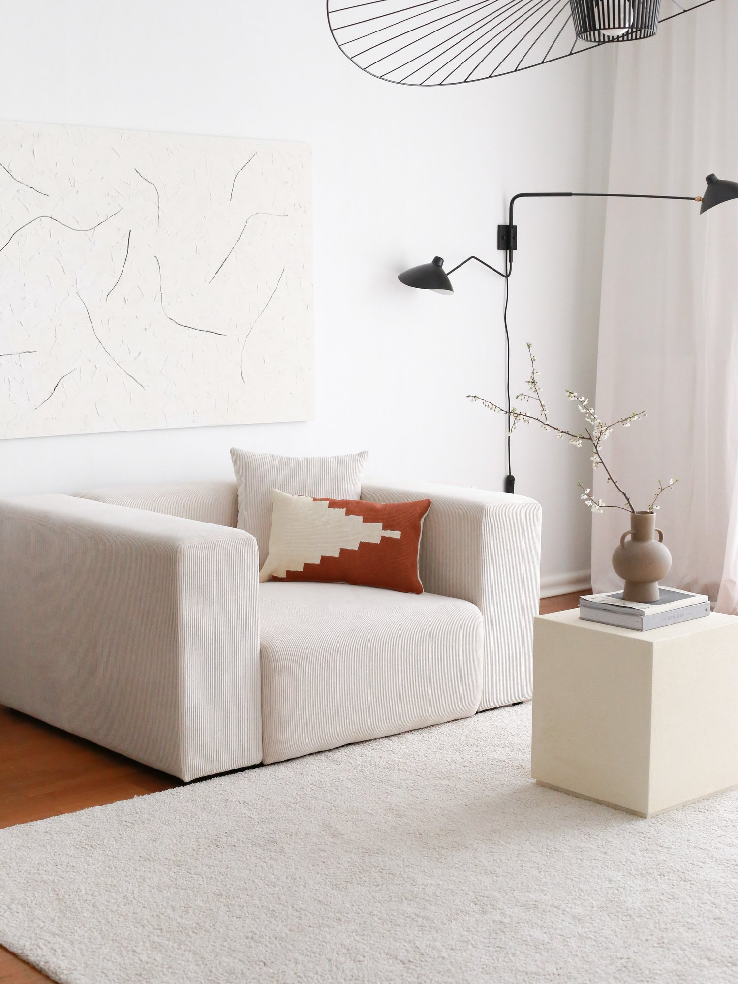 Nojatuoli Valento Furniture Yolo, 139x110cm, Valkoinen