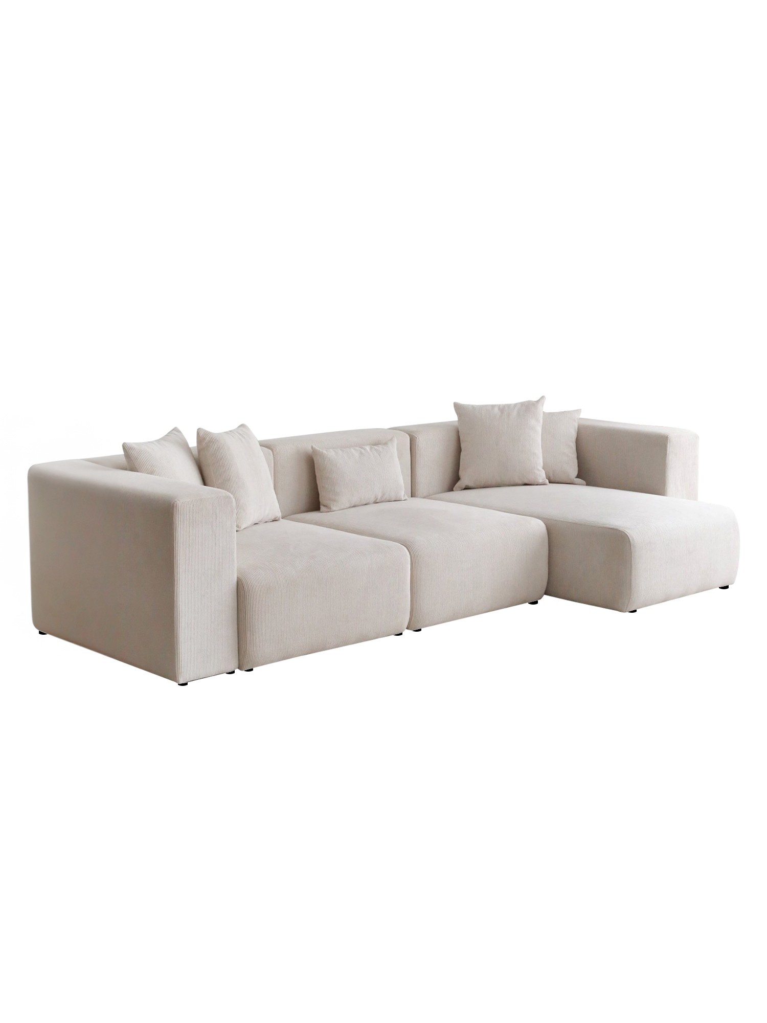 Kulmasohva Valento Furniture Yolo Corner, 305x154cm, Valkoinen