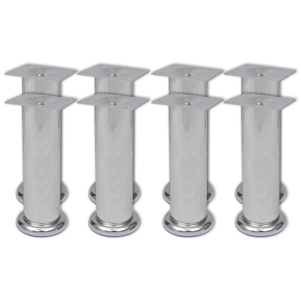 Sohvanjalat Pyöreä 8kpl kromi 180 mm