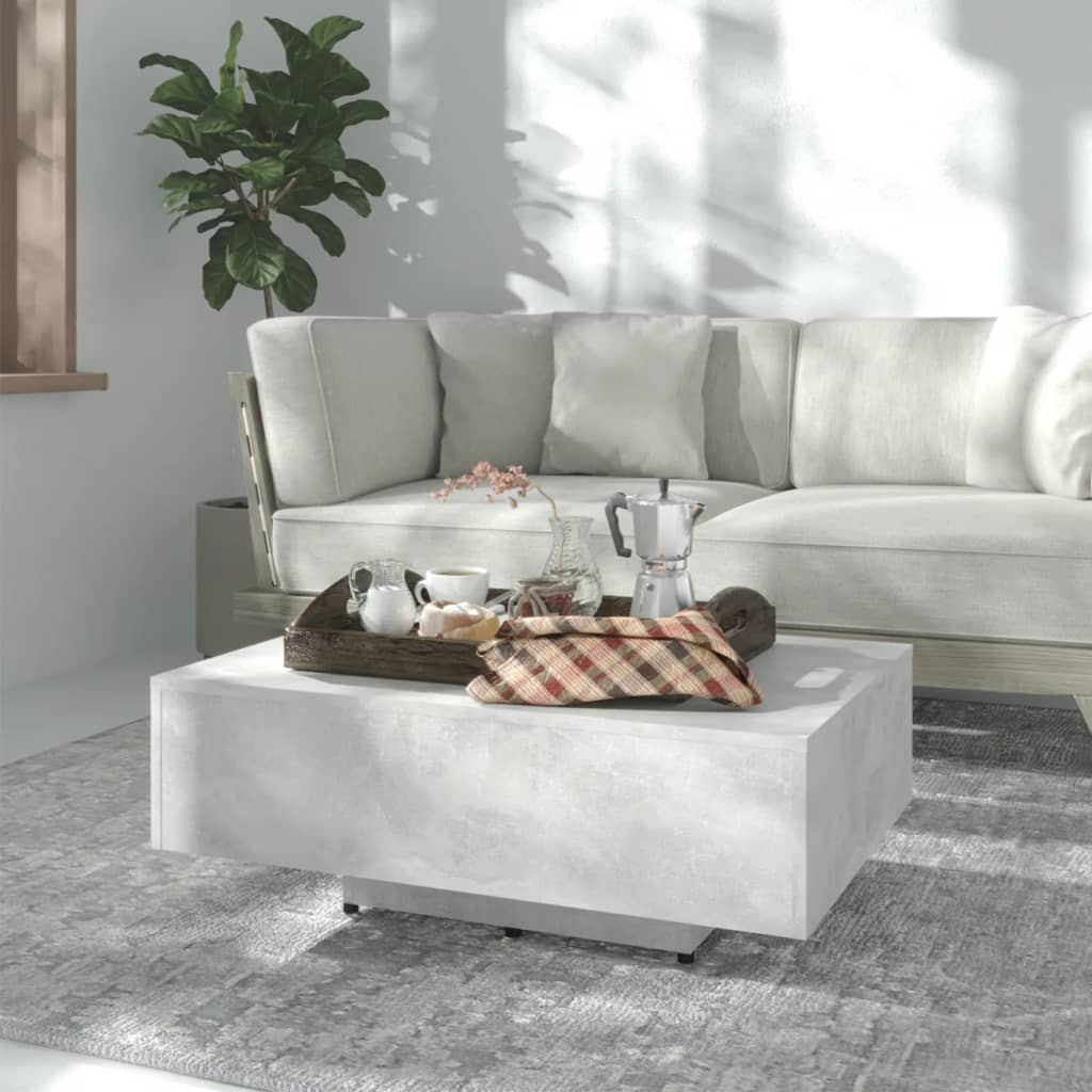 Sohvapöytä, betoninharmaa, 85x55x31 cm, lastulevy
