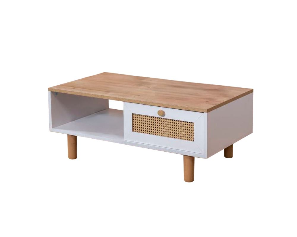 Sohvapöytä Valento Furniture Bohem, ruskea/valkoinen