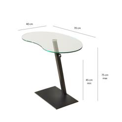 Sohvapöytä Valento Furniture Fagioli, 70x40cm, Musta