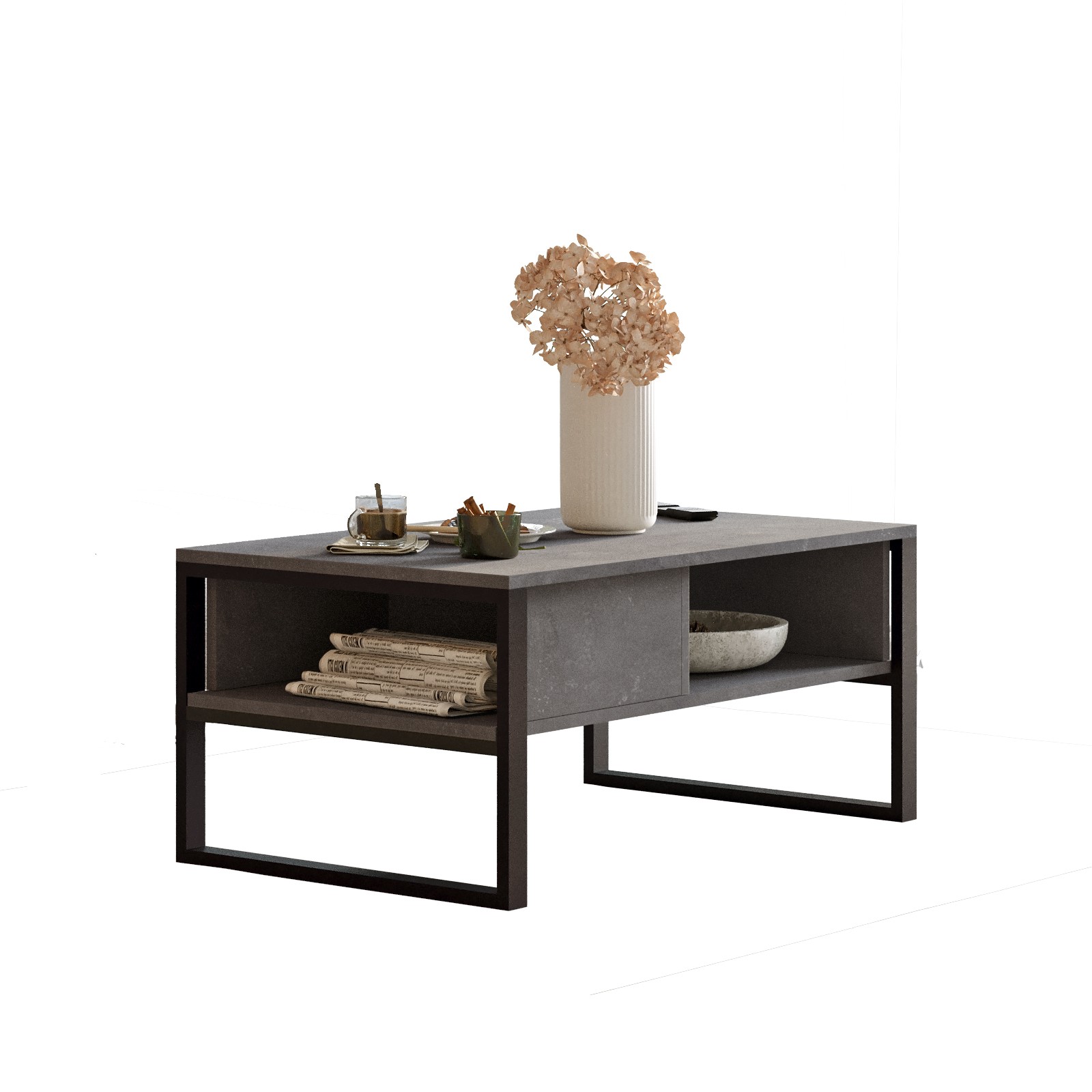Sohvapöytä Valento Furniture ML34, hopeanharmaa