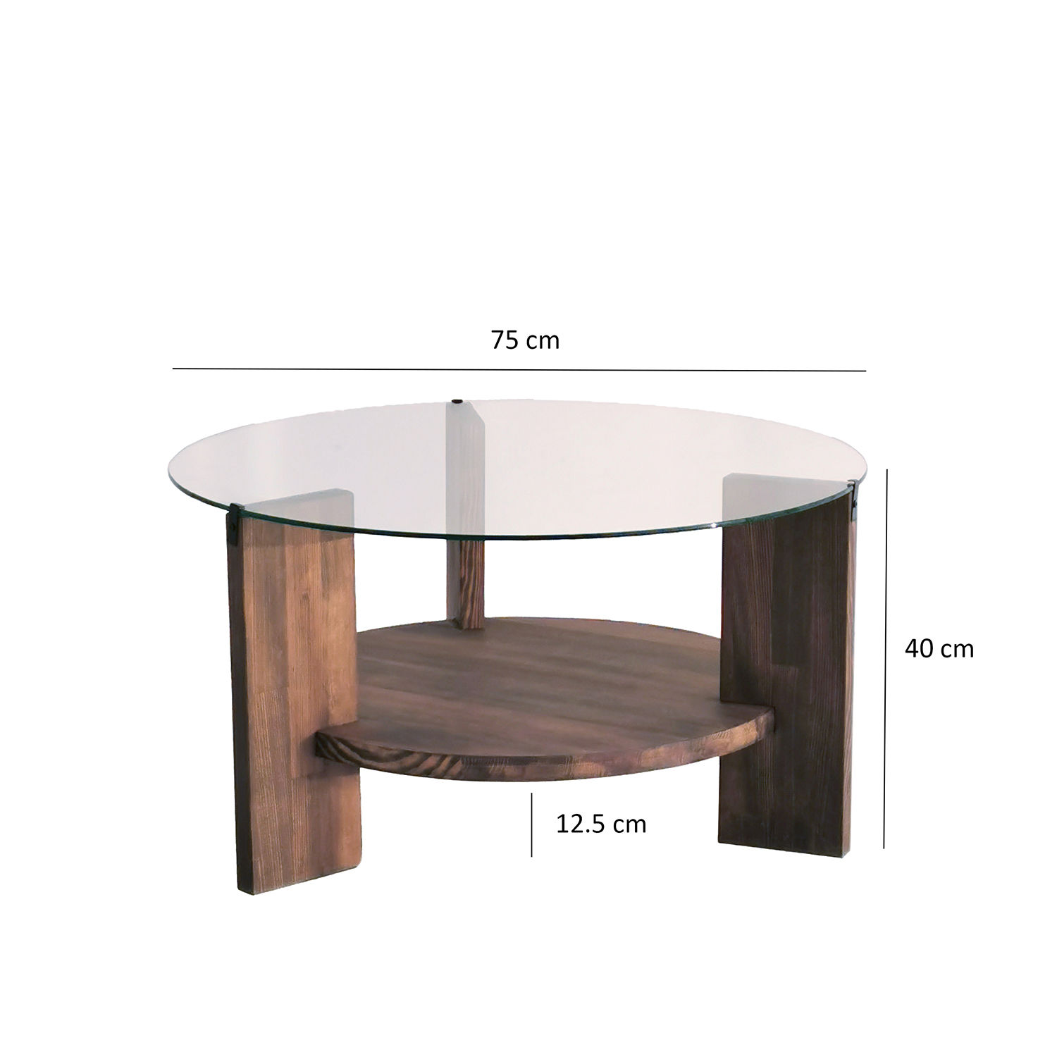 Sohvapöytä Valento Furniture Mondo, 75cm, ruskea
