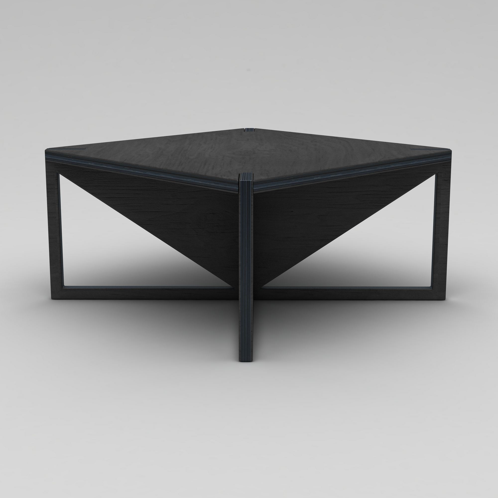 Sohvapöytä Valento Furniture Niger, 75x75cm, musta