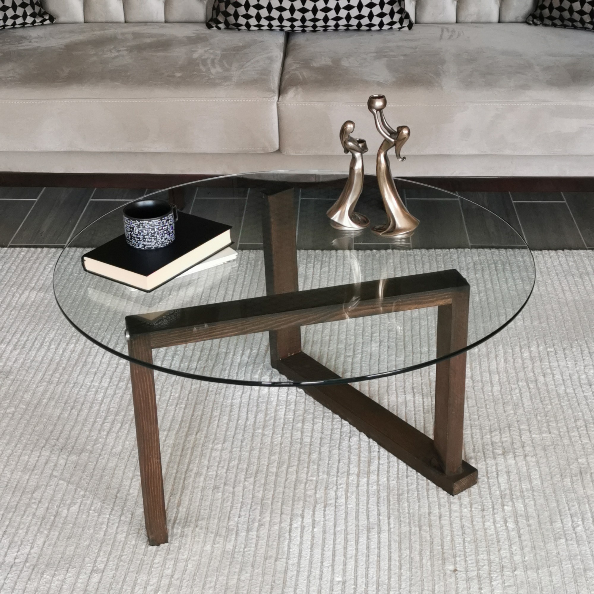 Sohvapöytä Valento Furniture Sehpa S300, 80cm, ruskea