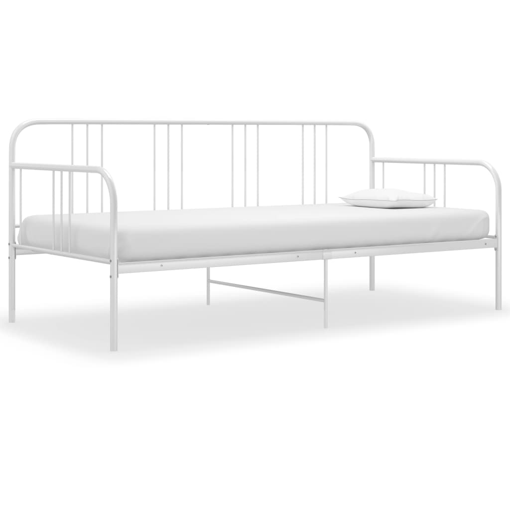 Sohvasänky valkoinen metalli 90x200 cm (26647)