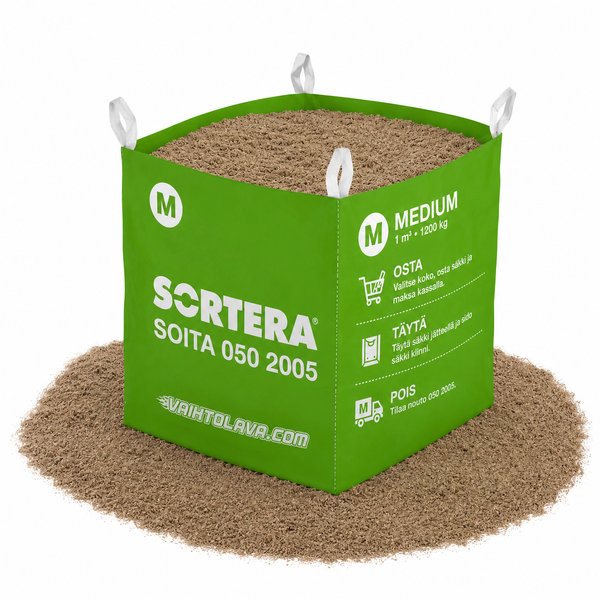Hiekoitushiekka Sortera M, 1000 kg suursäkki