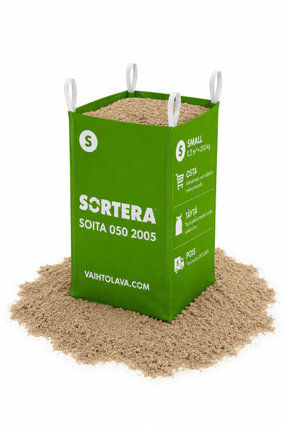 Hiekoitushiekka Sortera S, 280 kg suursäkki