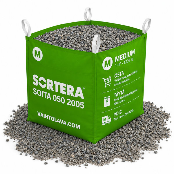Kalliomurske 0-32 mm Sortera M, 1000 kg suursäkki