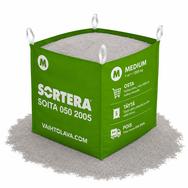 Kivituhka Sortera M, 1000 kg suursäkki