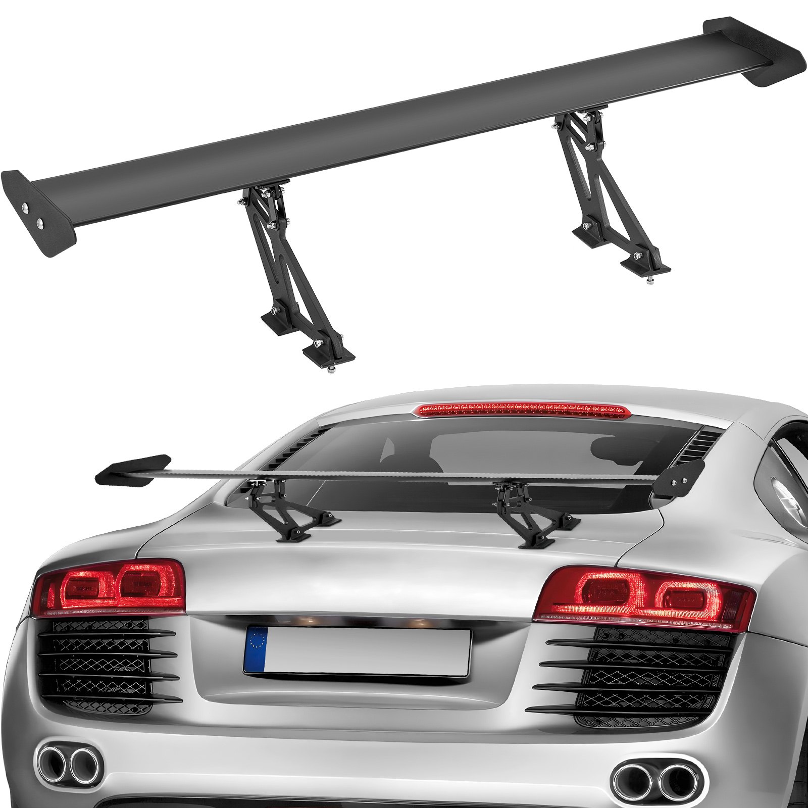Spoileri North Craft Universal Rear, GT-tyyli, 110 cm, Matta Musta