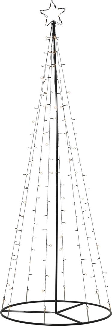 Koristepuu ulkokäyttöön Star Trading Light Tree, 210 cm, musta