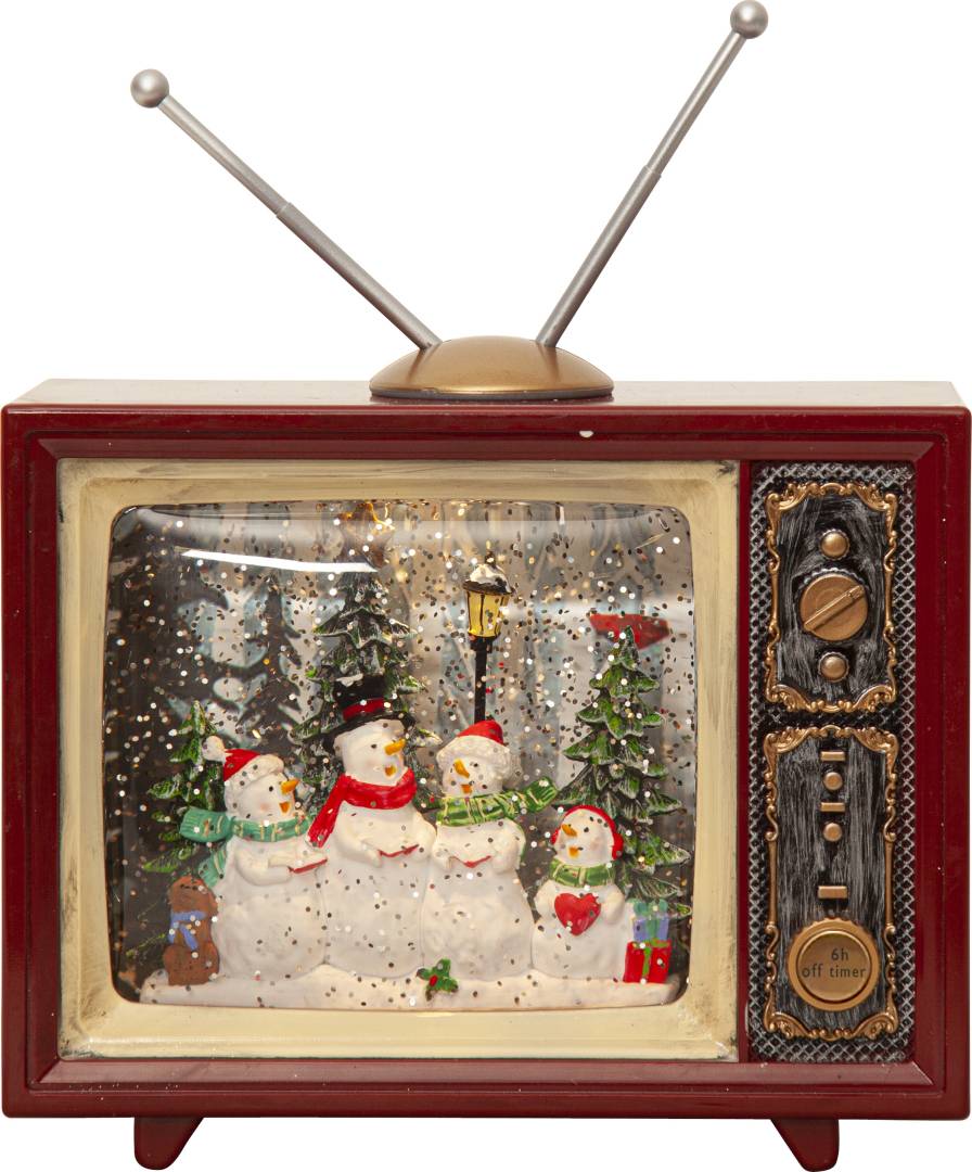 Pöytäkoriste Star Trading Vinter Tv, 19 cm, punainen